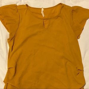 Mustard yellow blouse